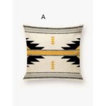 5 Pièces Housse de coussin à motif feuille et marbre sans bourre 45 x 45 cm 1