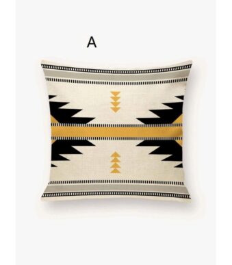 5 Pièces Housse de coussin à motif feuille et marbre sans bourre 45 x 45 cm 1