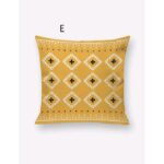 5 Pièces Housse de coussin à motif feuille et marbre sans bourre 45 x 45 cm 6