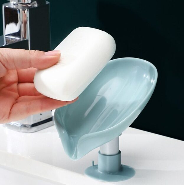 Boite à savon en forme de feuille , en plastique,salle de bain, douche