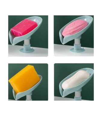 Boite à savon en forme de feuille , en plastique,salle de bain, douche 2