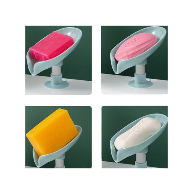 Boite à savon en forme de feuille , en plastique,salle de bain, douche 2