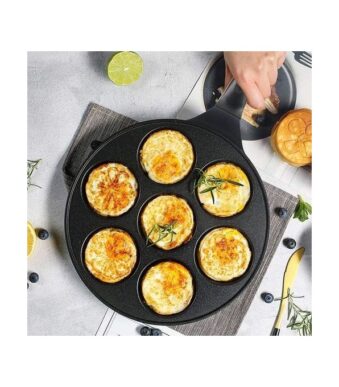Crepière anti-adhésive 26 cm, avec 7 cavités Harcha, Crêpe, Pancake