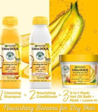 Garnier Pack routine Hair Food Banane - Masque + Shampoing + Après-Shampoing 2