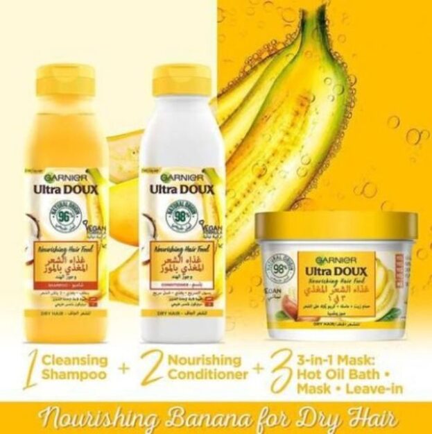 Garnier Pack routine Hair Food Banane - Masque + Shampoing + Après-Shampoing 2