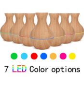 Humidificateur Diffuseur d'arome Parfum Beige, Huile essentielle, USB, Désodorisant, Lumière LED 2
