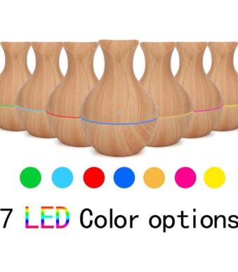Humidificateur Diffuseur d'arome Parfum Beige, Huile essentielle, USB, Désodorisant, Lumière LED 2