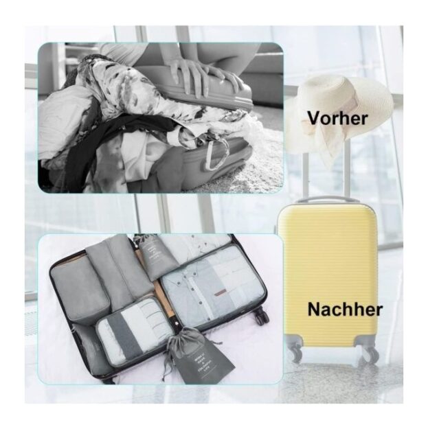 Kit de 7 Sacs de Rangement de vêtements Voyage pour les valises 3