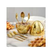 Lot de 6 Petites cuillères avec support en forme d’œuf