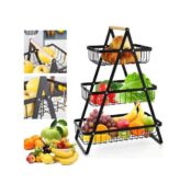 Panier à fruits et légumes sur comptoir de cuisine, 3 niveaux