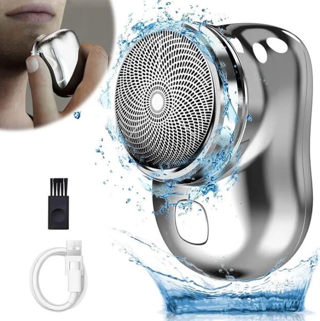 Rasoir électrique puissant pour homme - Mini rasoir électrique lavable