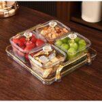 Set de 4 bols avec plateau, parfait pour servir huile, beurre, amlou et miel