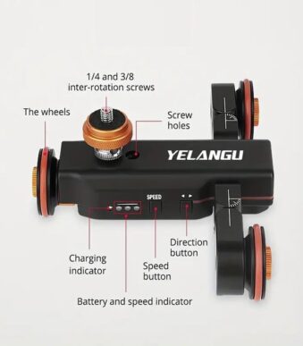 Stabilisateur Caméra Curseur Voiture Avec télécommande électrique Auto 5