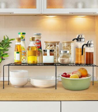 Support de rangement extensible avec fil métallique antirouille 2p 1