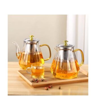 Théière en verre Résistant a la chaleur avec filtre, Cafetière,900ml 4