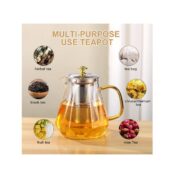 Théière en verre Résistant a la chaleur avec filtre, Cafetière,900ml 7