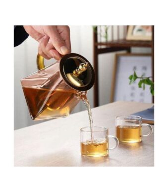 Théière en verre moderne 550 ml filtre avec passoire résistant à la chaleur