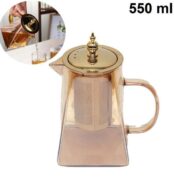 Théière en verre moderne 550 ml filtre avec passoire résistant à la chaleur 4