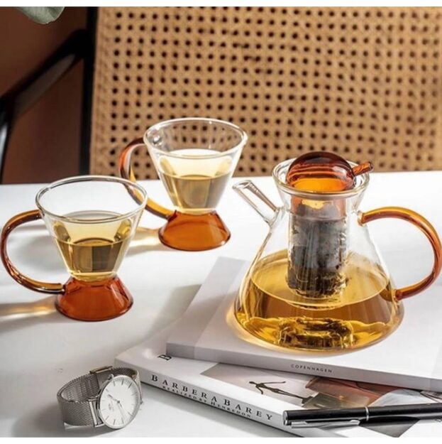 Théière en verre résistant à la chaleur
