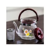 Théière et cafetière en verre résistant à la chaleur avec passoire 900ml