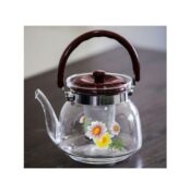 Théière et cafetière en verre résistant à la chaleur avec passoire 900ml 2